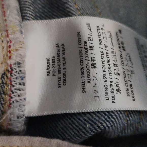 Re/Done 90s High Rize Jeans size 32 - Picture 6 of 6